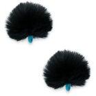 Radius Large Hole Urchin Black (Pair) Clip-on Microphone Windshields (Set of 2)