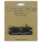 TonePros TPFR Black Metric Locking TOM Style Bridge with Roller Saddles