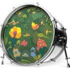 Evans INK20YELSUB-2 Yellow Submarine Resonant Pepperland Woods Bass drumhead, 2580, 20-inch