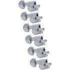 Grover 205-18CL6 Mid-Size Rotomatics with Round Button Chrome Guitar Tuning Machines