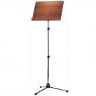 Konig & Meyer 11841 XXL chrome music stand with walnut desk