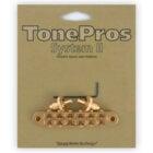 TonePros T3BP-G Locking Nashville Tune-o-Matic USA Locking TOM Style Bridge