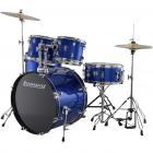 Ludwig Accent Fuse Blue Foil 5-Piece Drum Kit + Hardware and Cymbals