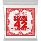 Ernie Ball 1142 .042 Nickel Wound Single Electric Guitar String