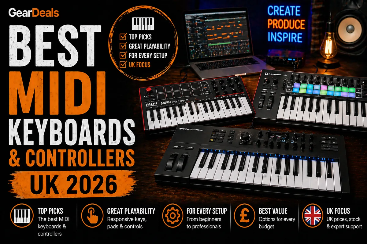 Best MIDI Keyboards and Controllers UK 2026: Arturia KeyLab vs NI Kontrol